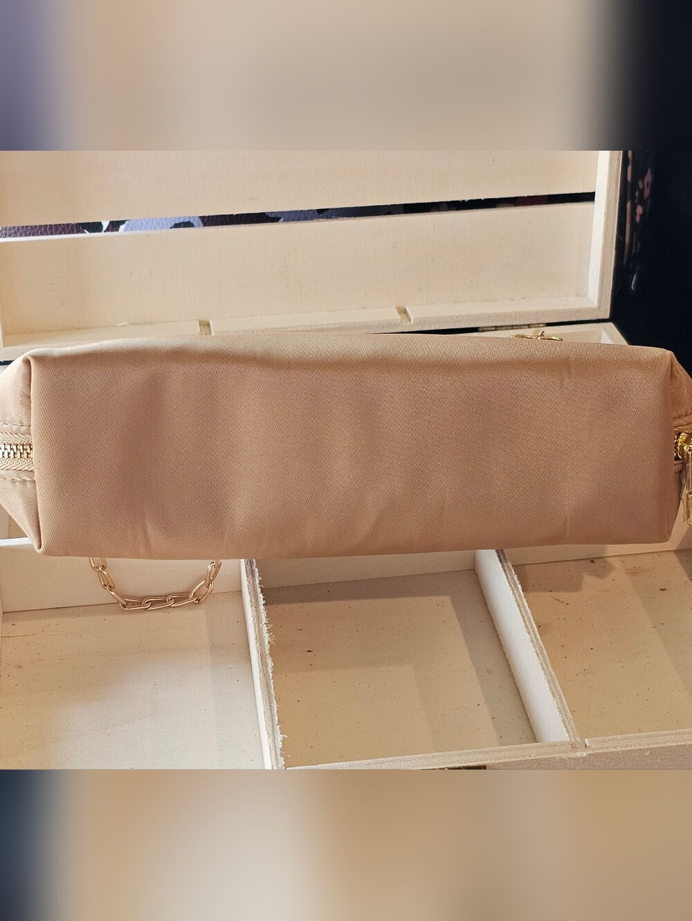 Burberry Tan Clutch with Gold Crosbody Chain Added NWOT - Picture 11 of 16